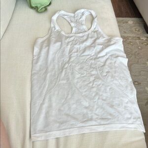 Lululemon Athletica White Sleeveless Tank Top